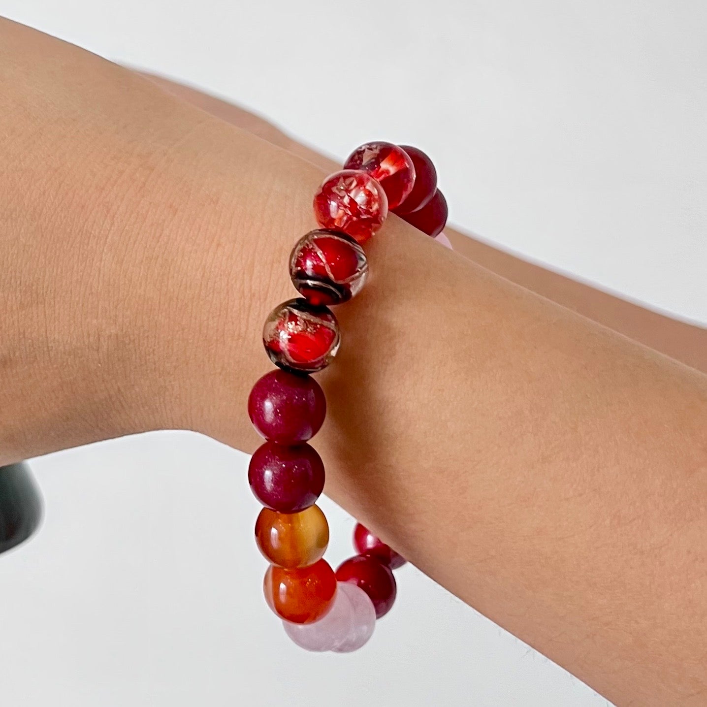 Elycharm Fire Element & Red Agate Fengshui Love Bracelet