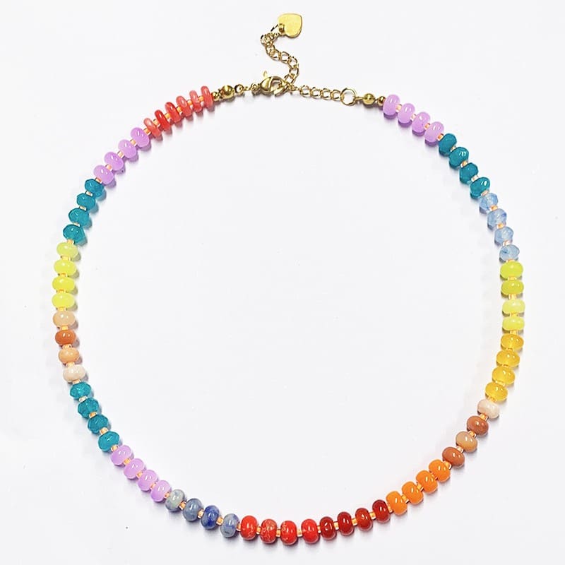 Rainbow Crystal Energy  Necklace