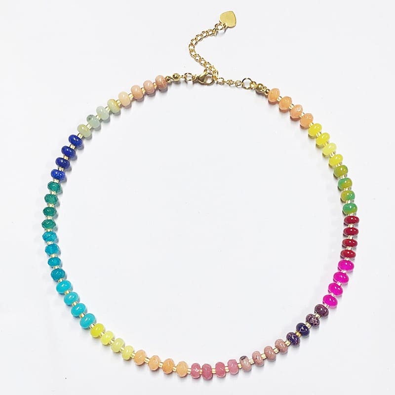 Rainbow Crystal Energy  Necklace