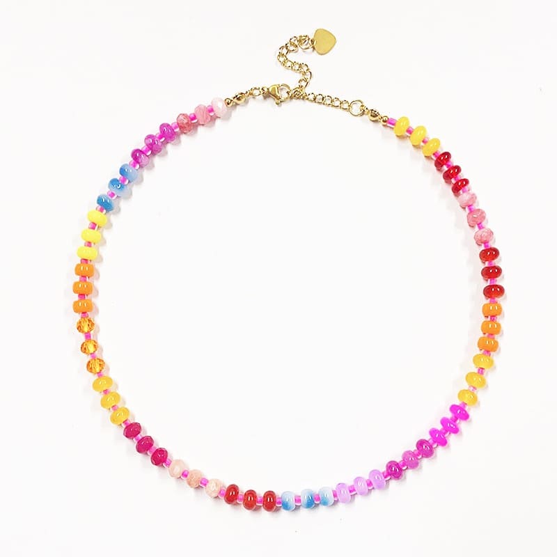 Rainbow Crystal Energy  Necklace