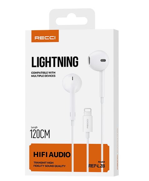 Wired Earphones For iPhone / Samsung With Lightning Type C Connector Plug