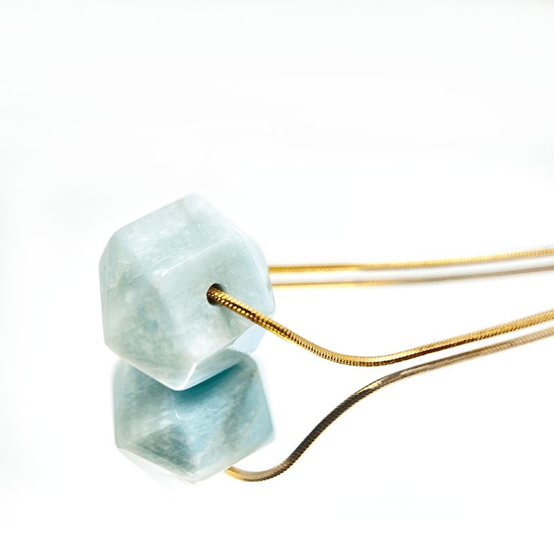 Aquamarine Raw Stone Necklace