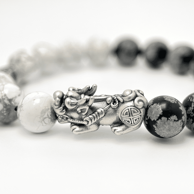 Taiji Sterling Silver Pixiu Bracelet