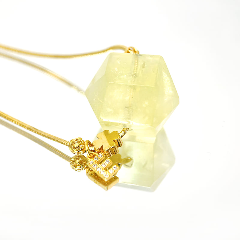 ElyCharm Yellow Citrine Prism Pendant