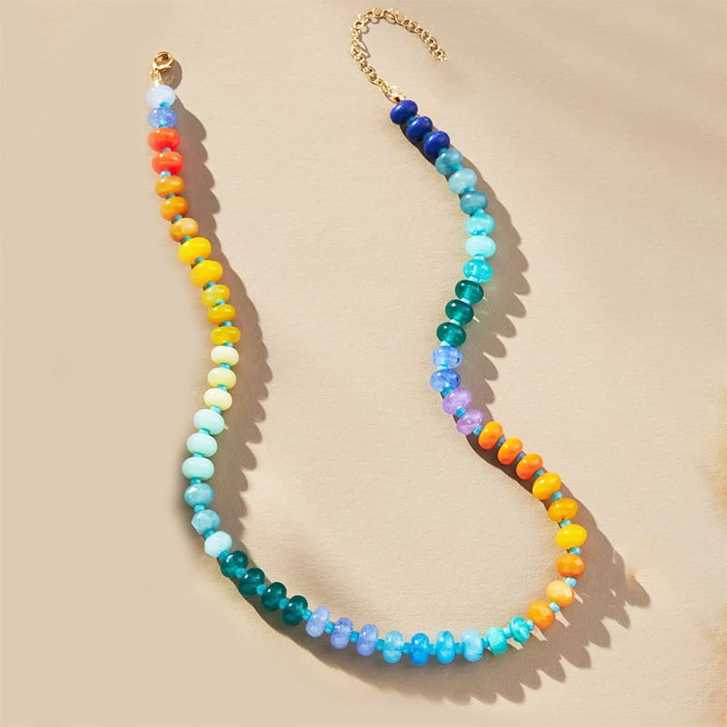 Rainbow Crystal Energy  Necklace