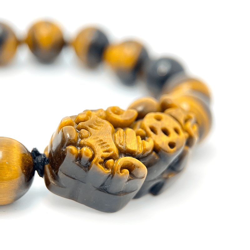 Double Pixiu Tiger Eye Bracelet