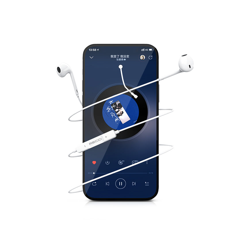 Wired Earphones For iPhone / Samsung With Lightning Type C Connector Plug
