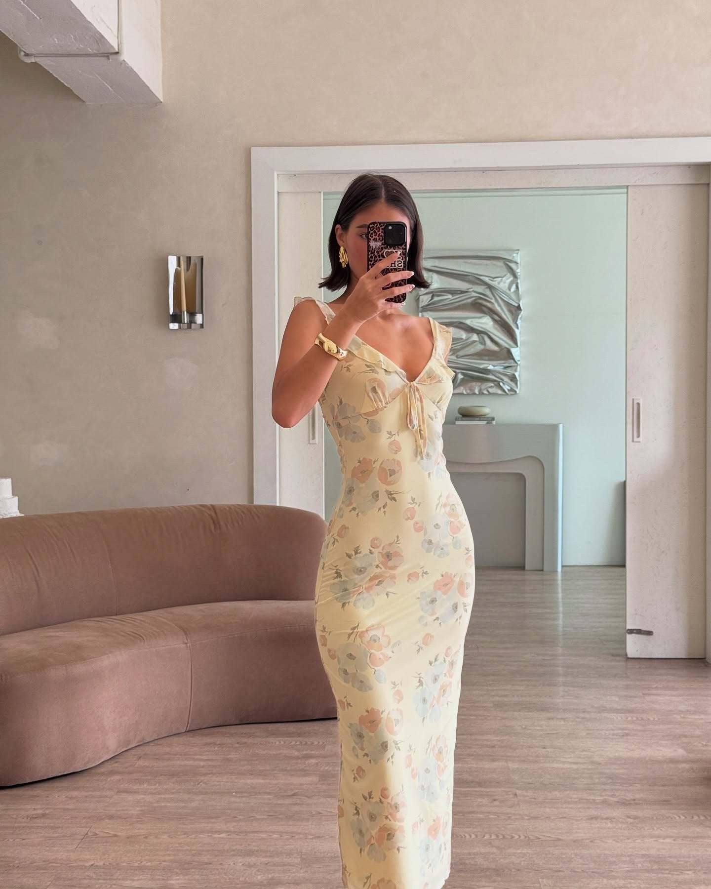 Buttercream Floral Slip Maxi Dress