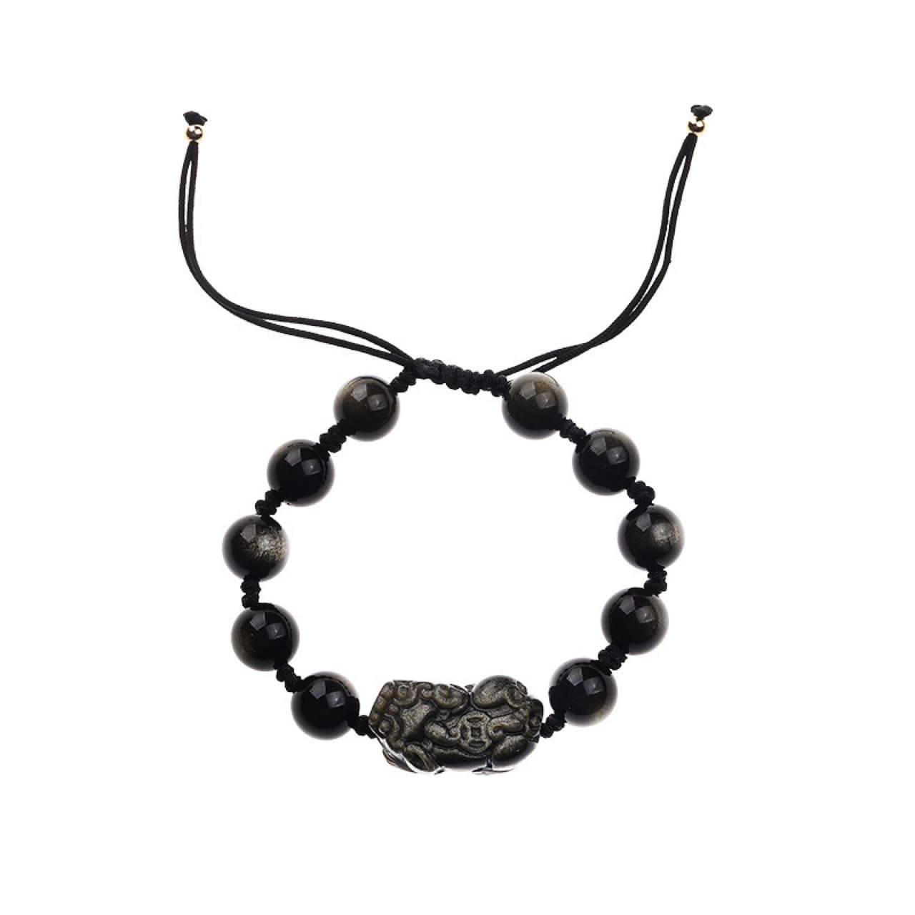 Elycharm Earth Element & Golden Obsidian Fengshui Couple Bracelet