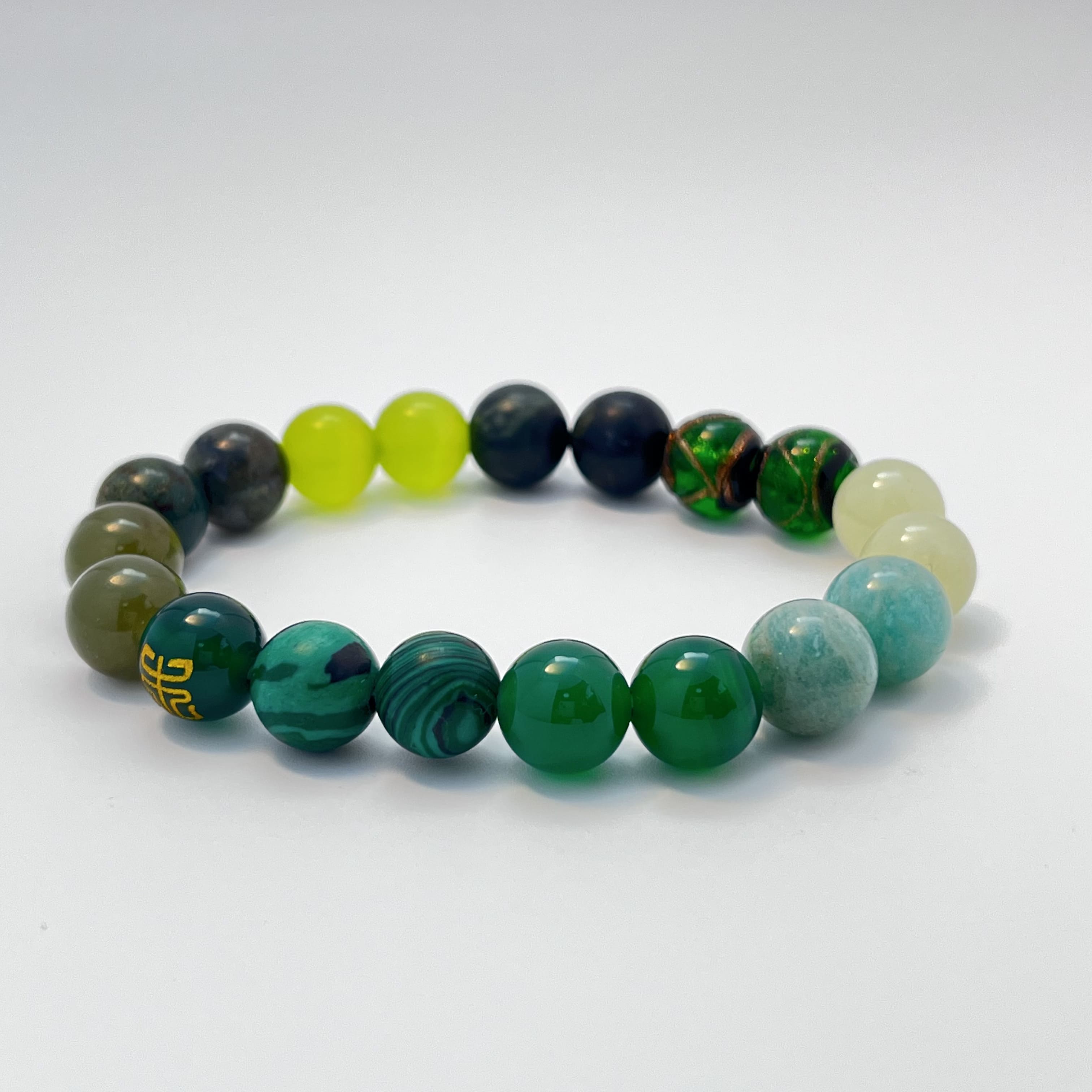 Elycharm Fire Element & Green Agate Fengshui Healing Bracelet