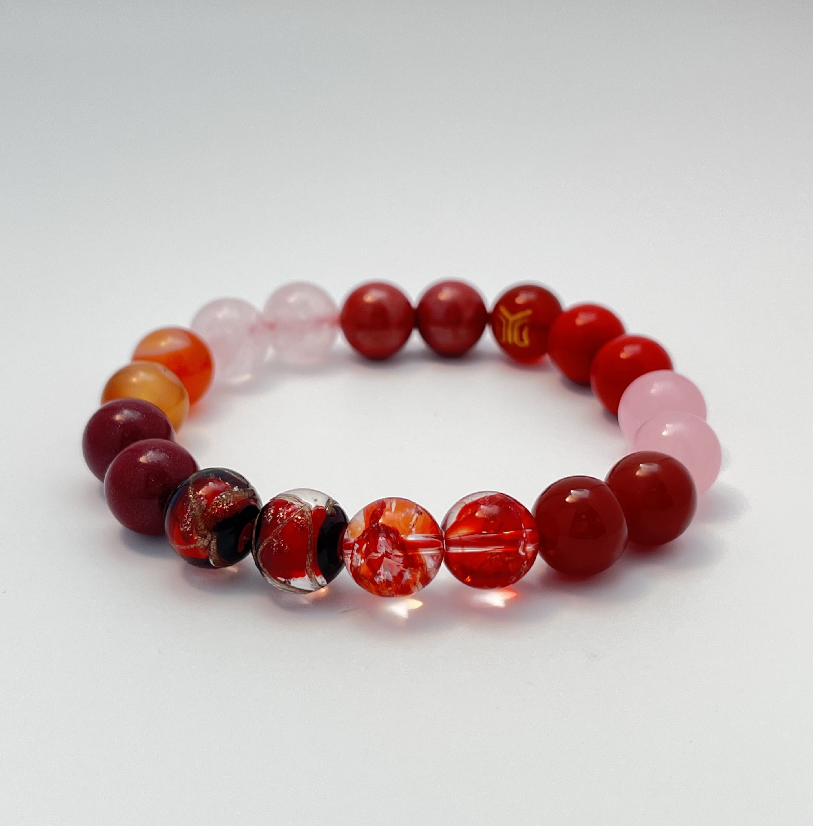 Elycharm Fire Element & Red Agate Fengshui Love Bracelet