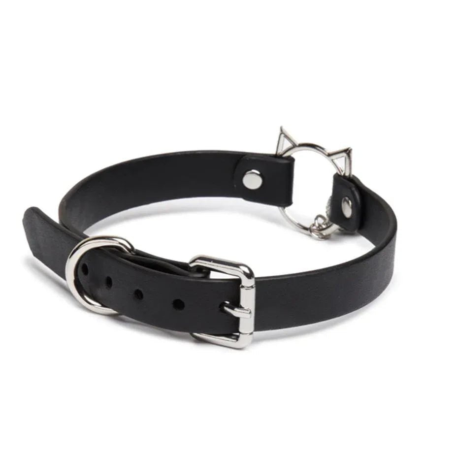 Adjustable PU Leather K9 BDSM Collar with Leash - PJ036 - YDressup