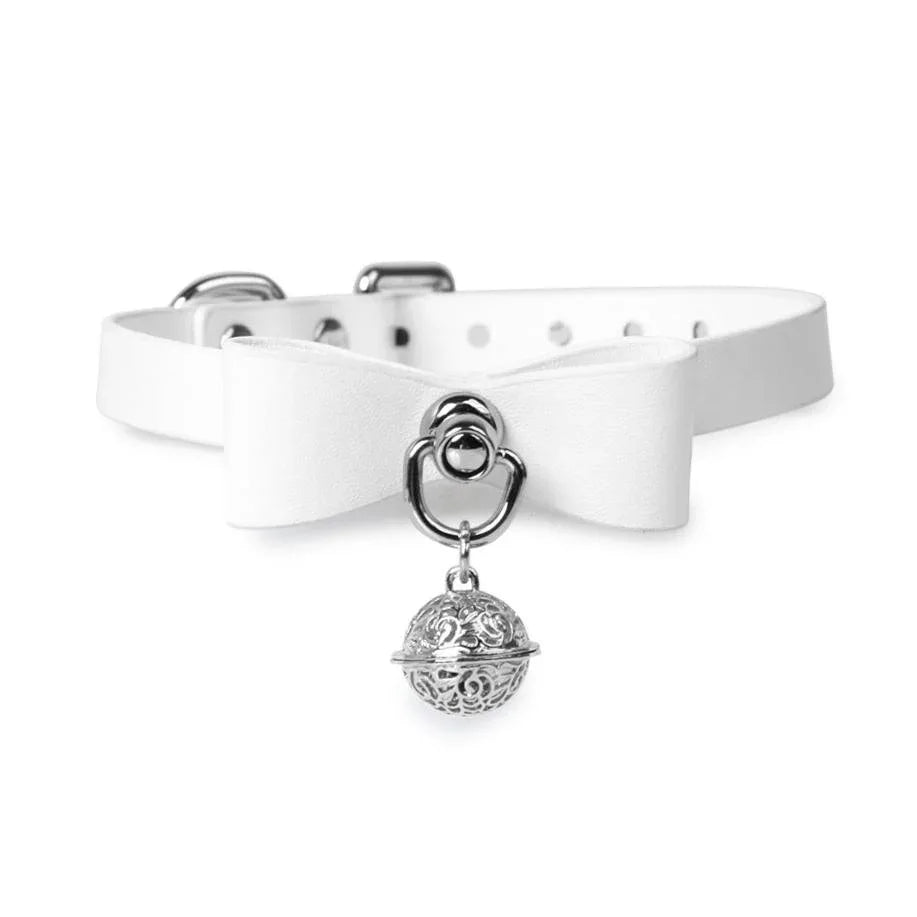 Adjustable PU Leather Training Choker with Palace Bell - PJ035 - YDressup