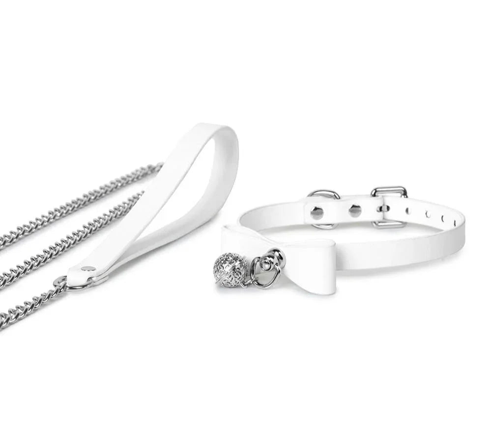 Adjustable PU Leather Training Choker with Palace Bell - PJ035 - YDressup