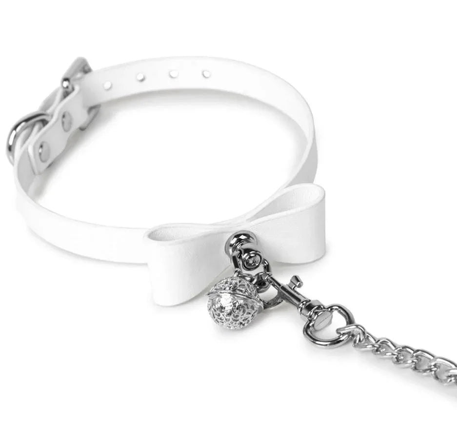 Adjustable PU Leather Training Choker with Palace Bell - PJ035 - YDressup