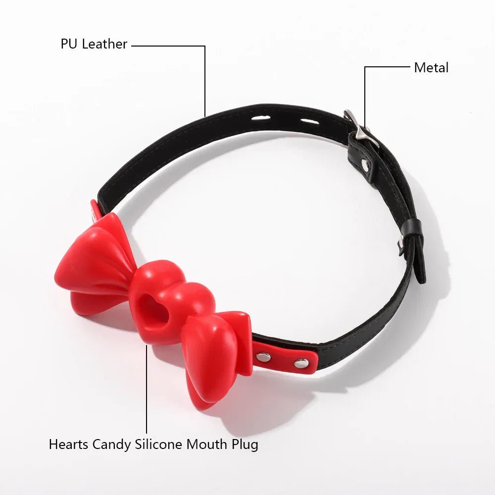 Adult Erotic Toy Heart - shaped Bow Gag SM Bondage Gear - PJ028 - YDressup