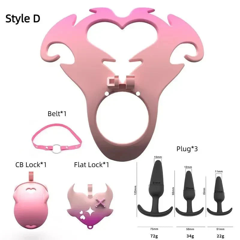 Angel 3D Sissy Chastity Cage - YJS007 - YDressup