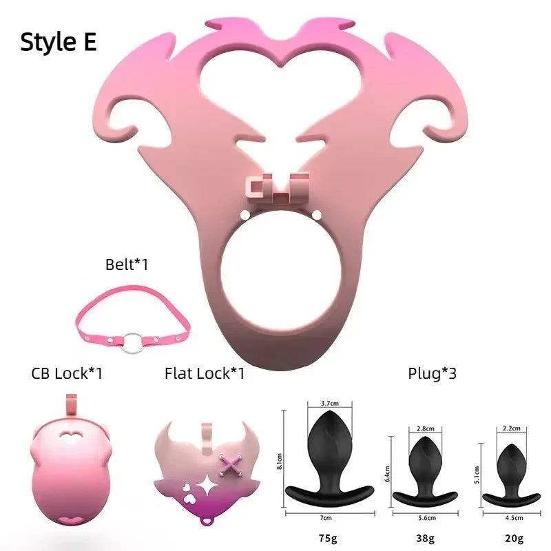 Angel 3D Sissy Chastity Cage - YJS007 - YDressup