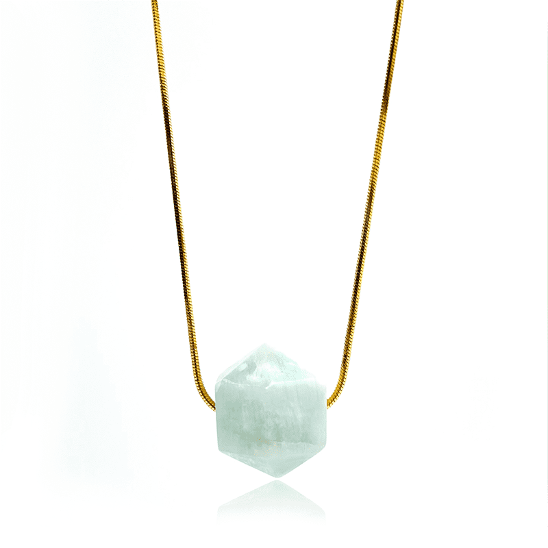 Aquamarine Raw Stone Necklace