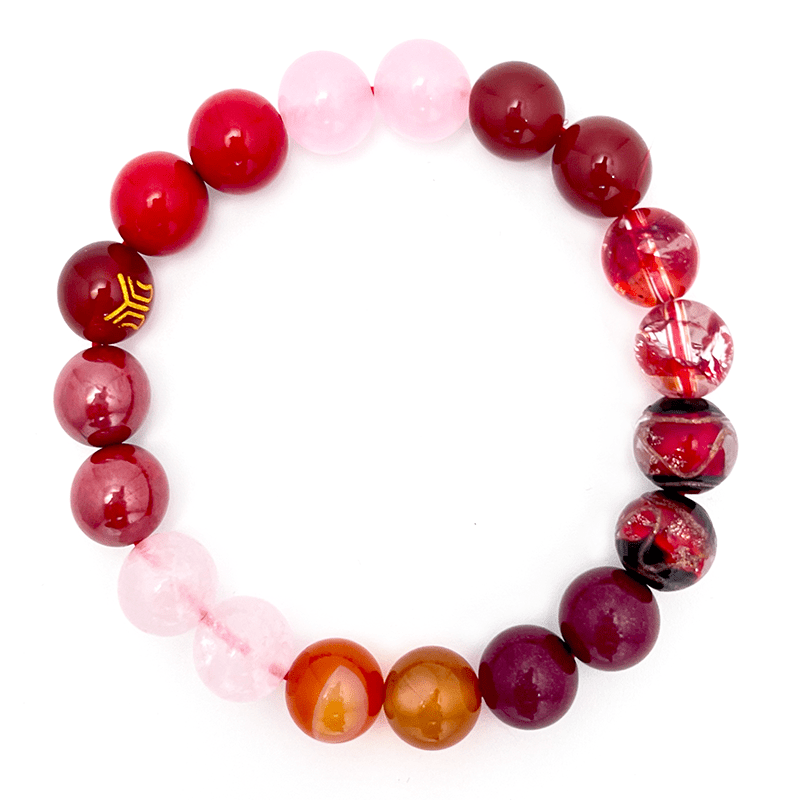 Elycharm Fire Element & Red Agate Fengshui Love Bracelet