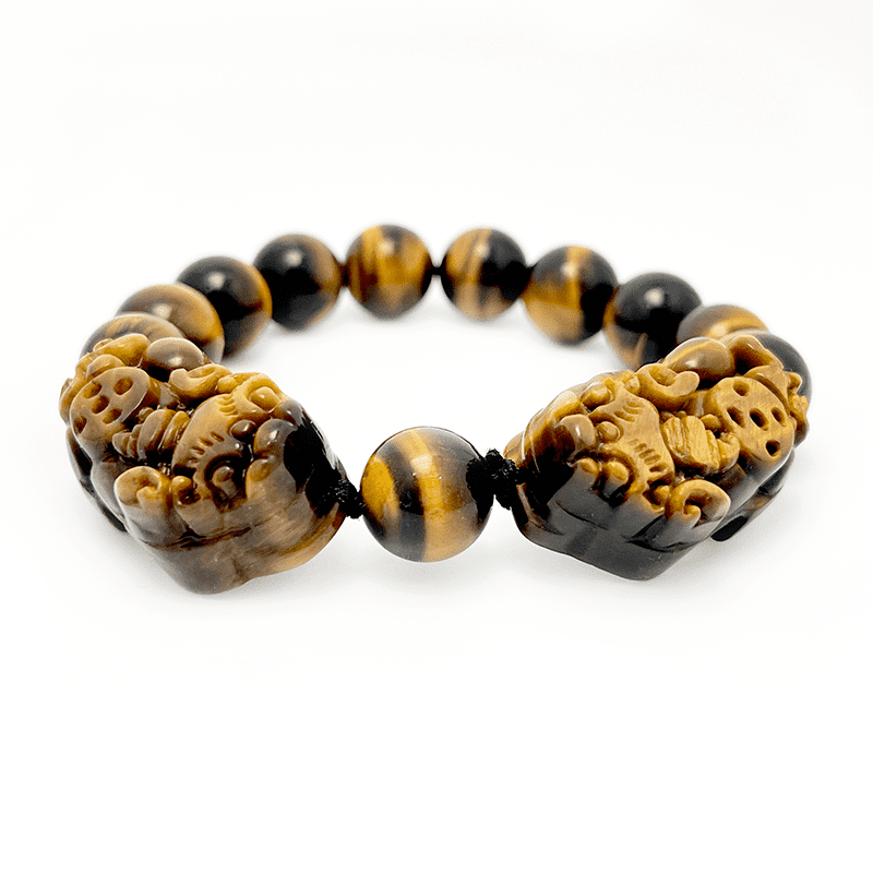 Double Pixiu Tiger Eye Bracelet