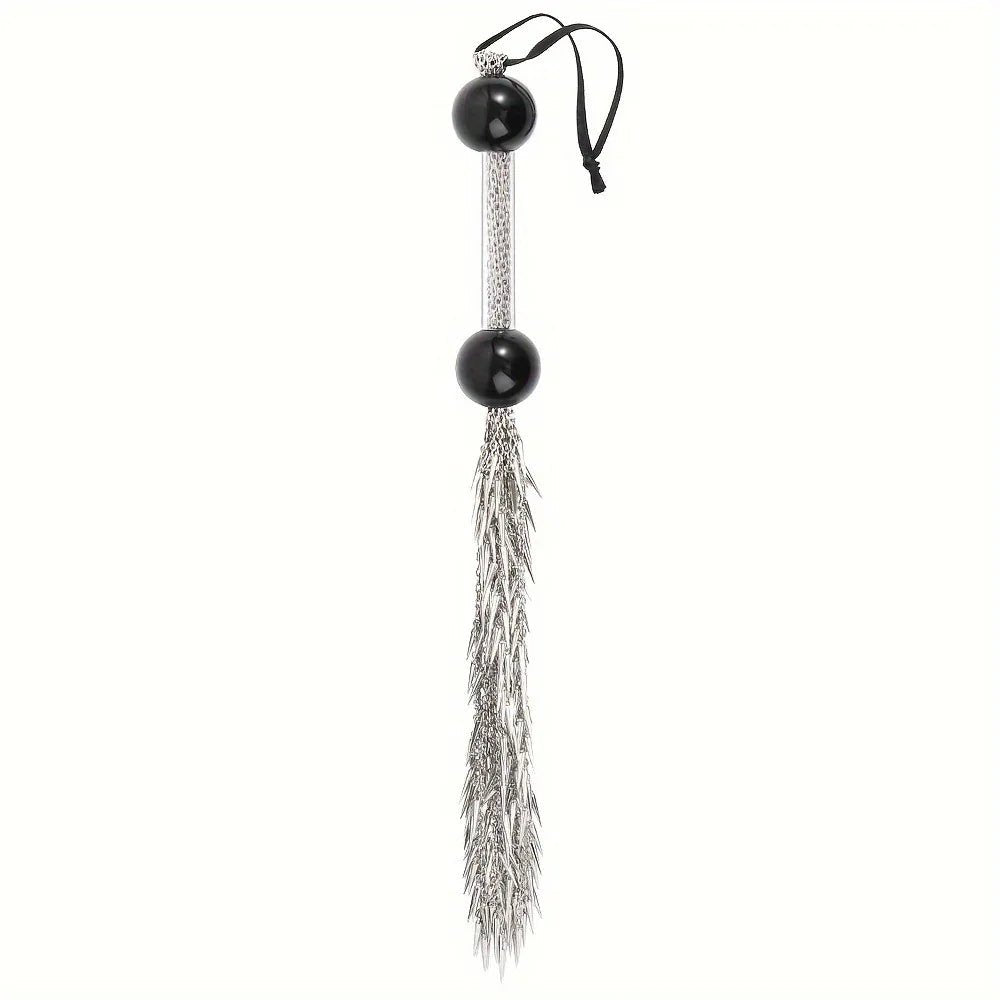 BDSM Erotic Toy Silver Metal Tassel Whip - PJ025 - YDressup