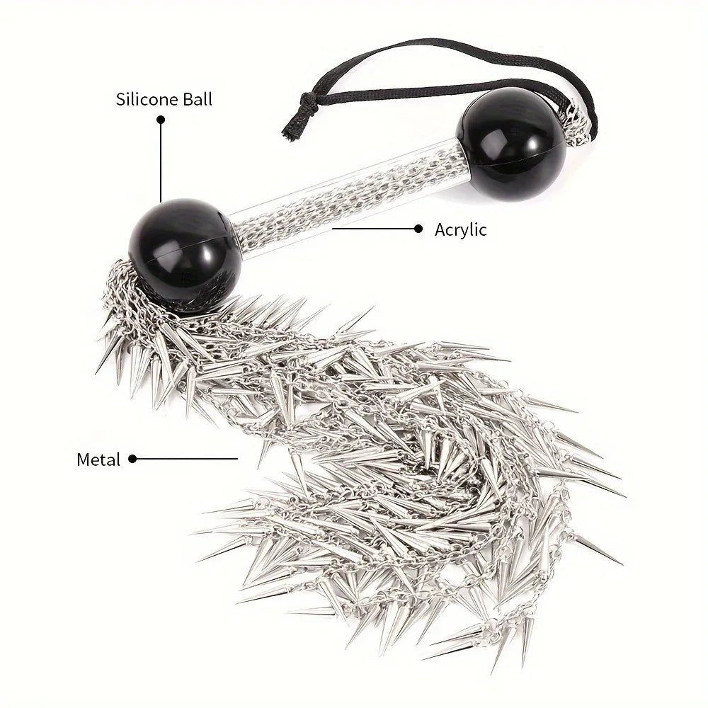 BDSM Erotic Toy Silver Metal Tassel Whip - PJ025 - YDressup