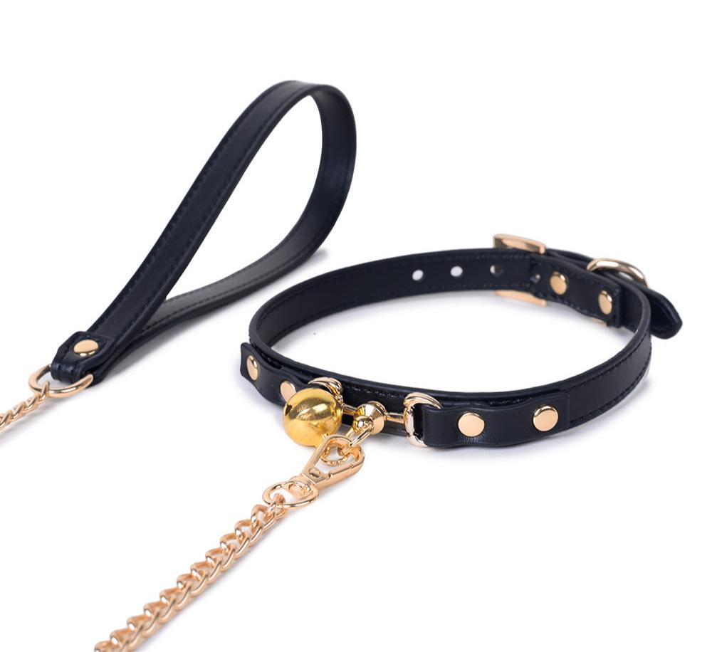 Bells Choker Collar with Leash - PJ038 - YDressup