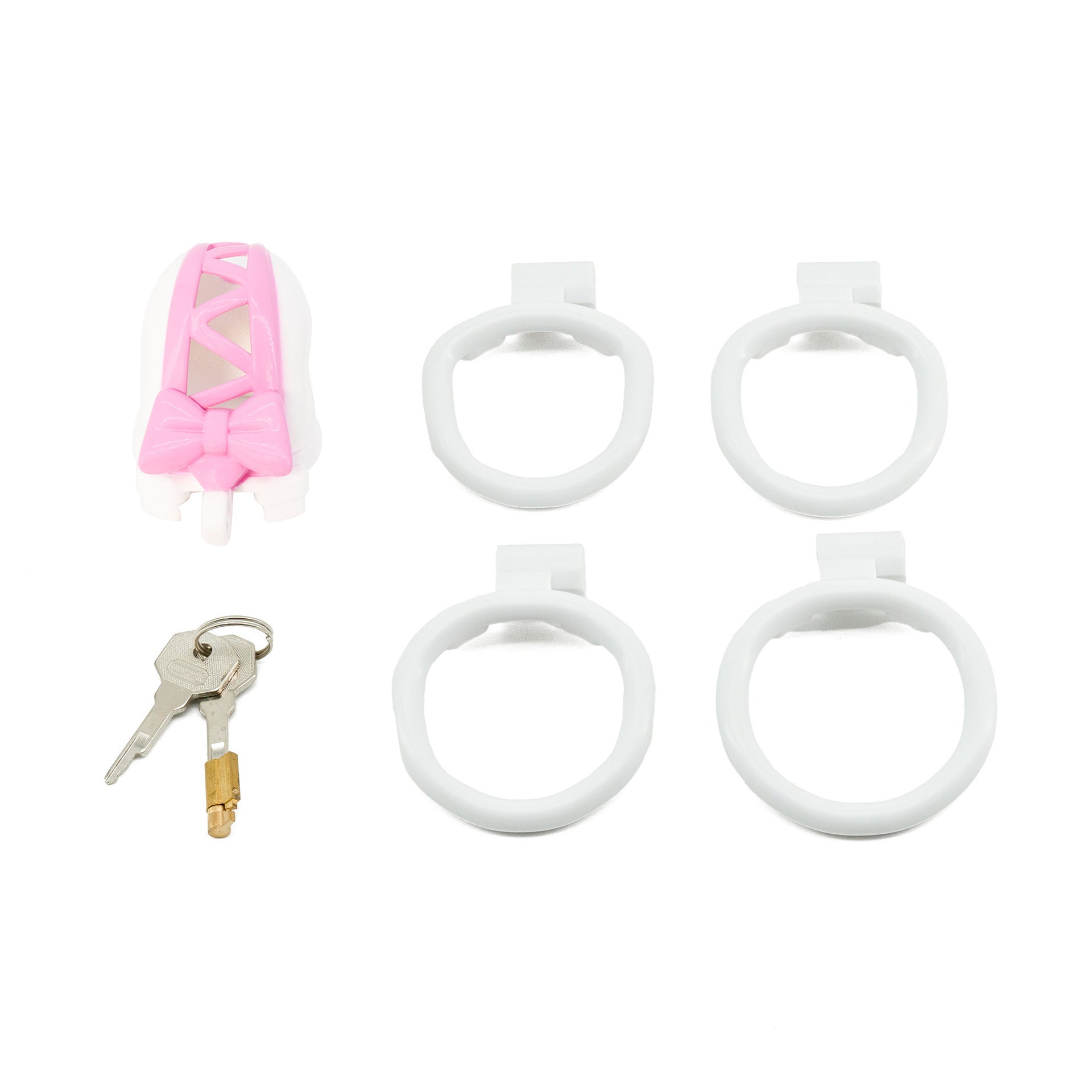 Bicolor Bow Chastity Cage - YJS002 - YDressup