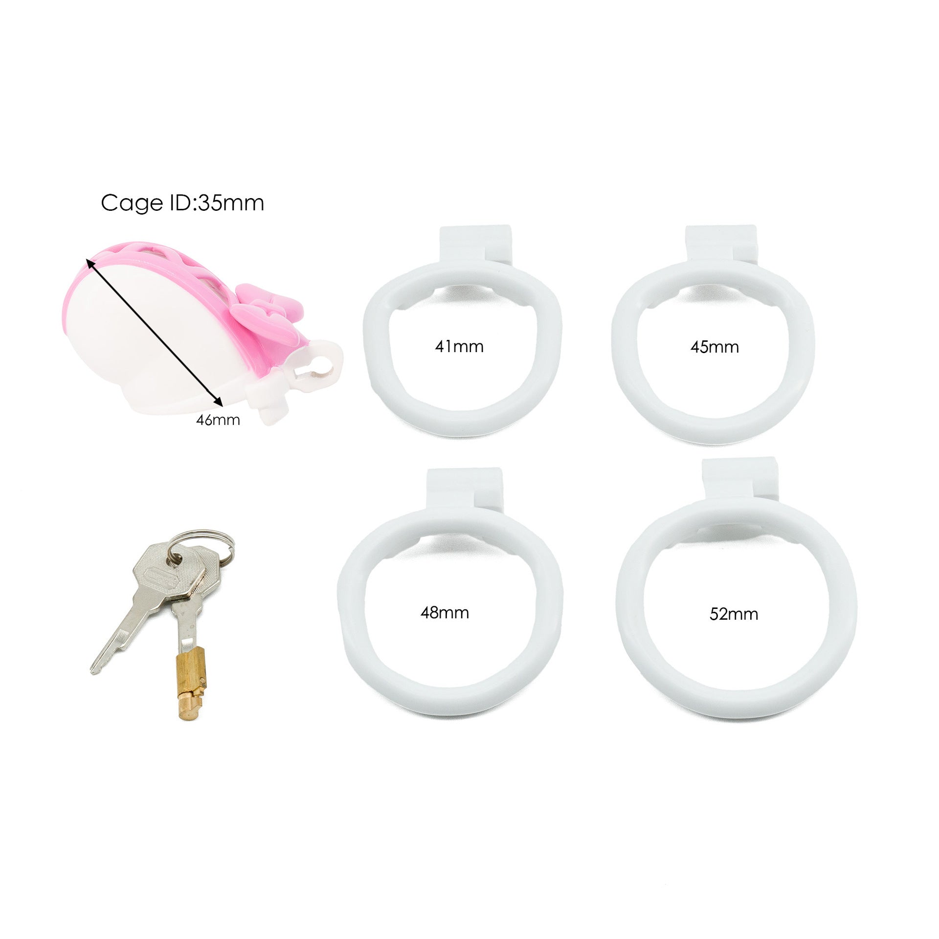 Bicolor Bow Chastity Cage - YJS002 - YDressup