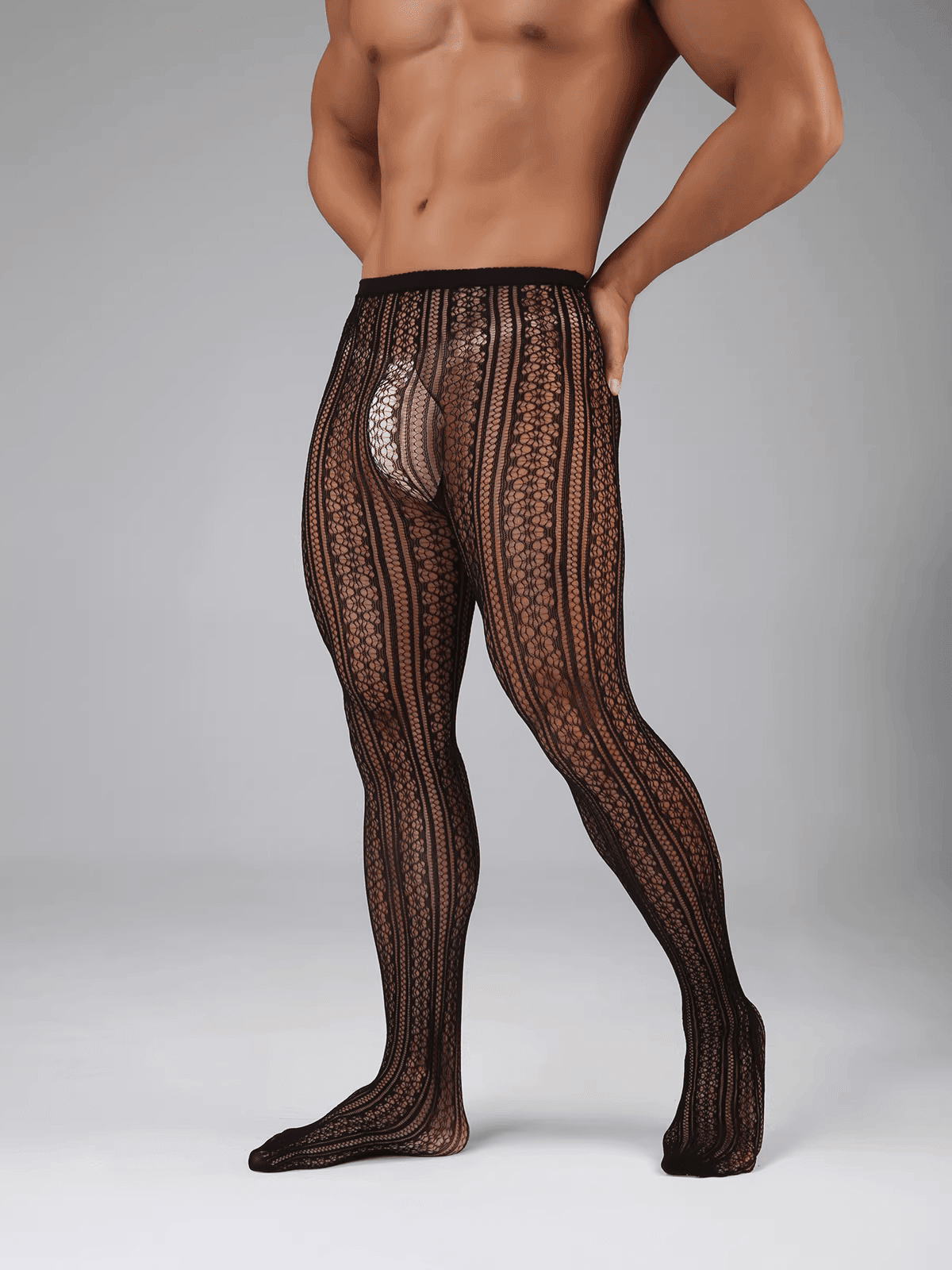 Black High Waist Net Pantyhose - CW051 - YDressup