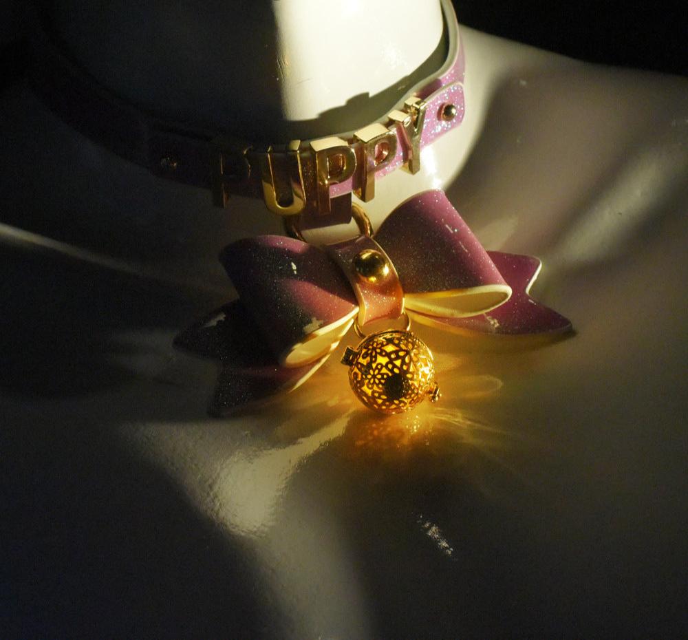 Glowing Bell Choker Collar Puppy Play Adult Sex Toy for Punishment - PJ031 - YDressup