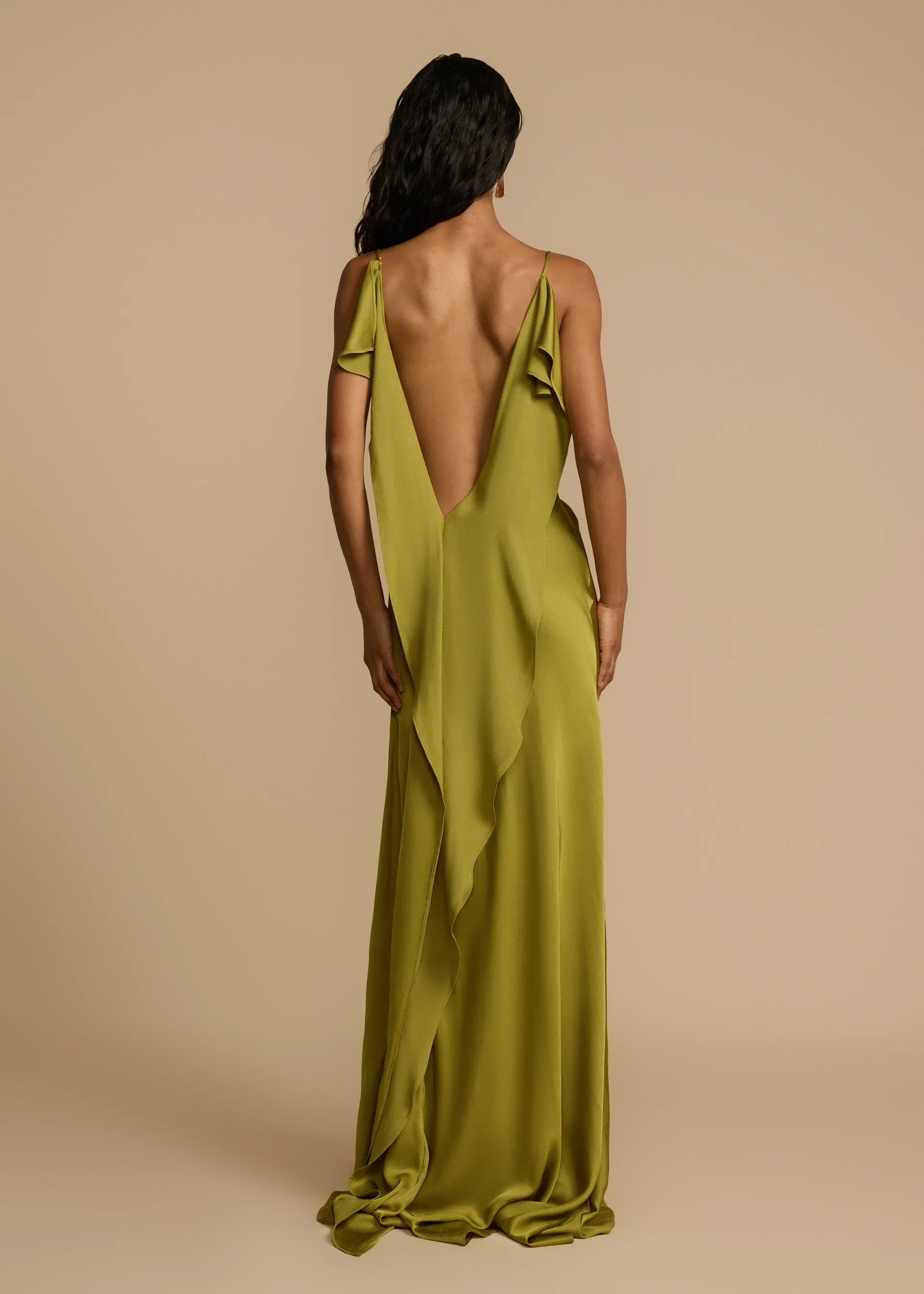 Odessa Satin Backless Maxi Dress