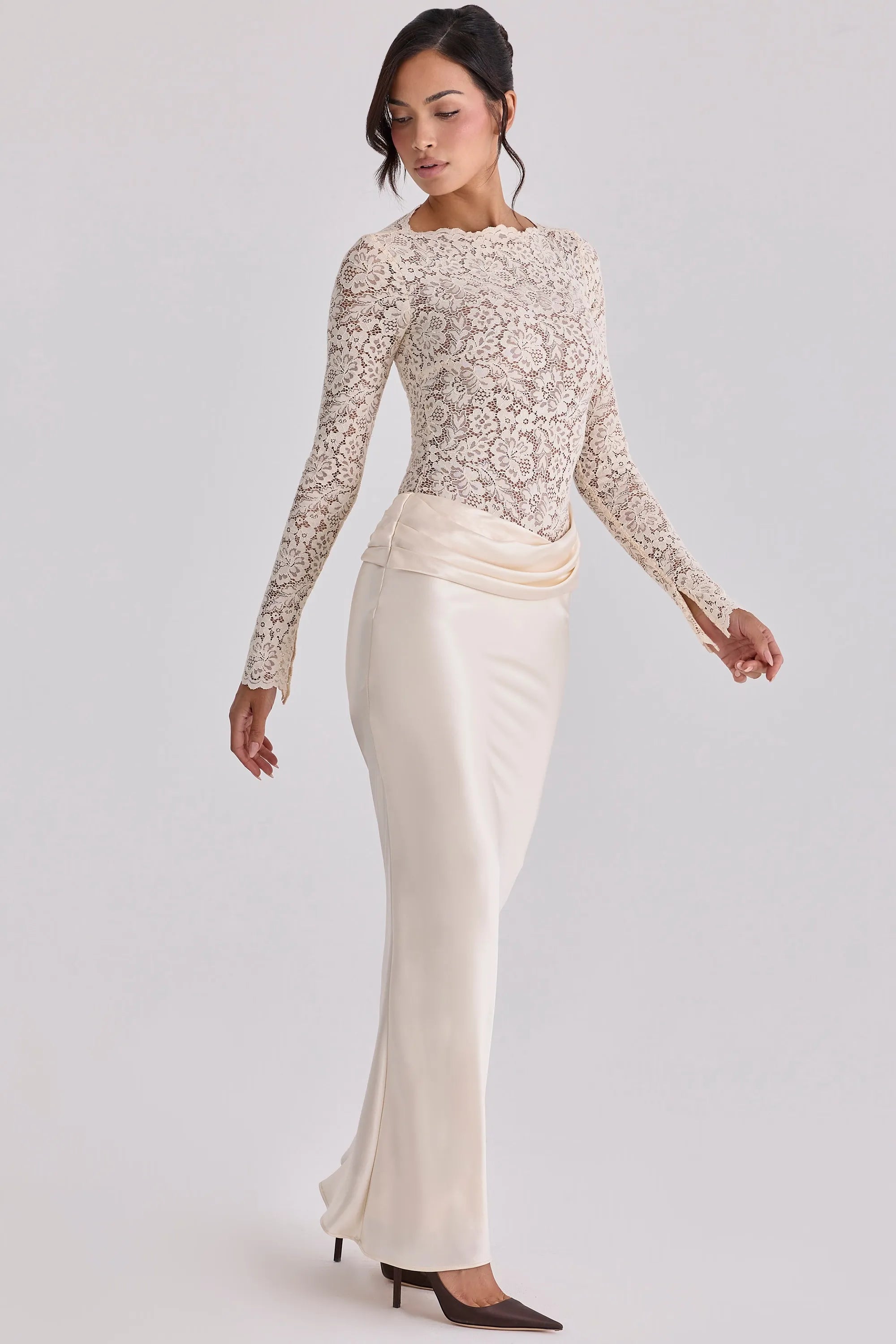 Lace & Satin Elegant Maxi
