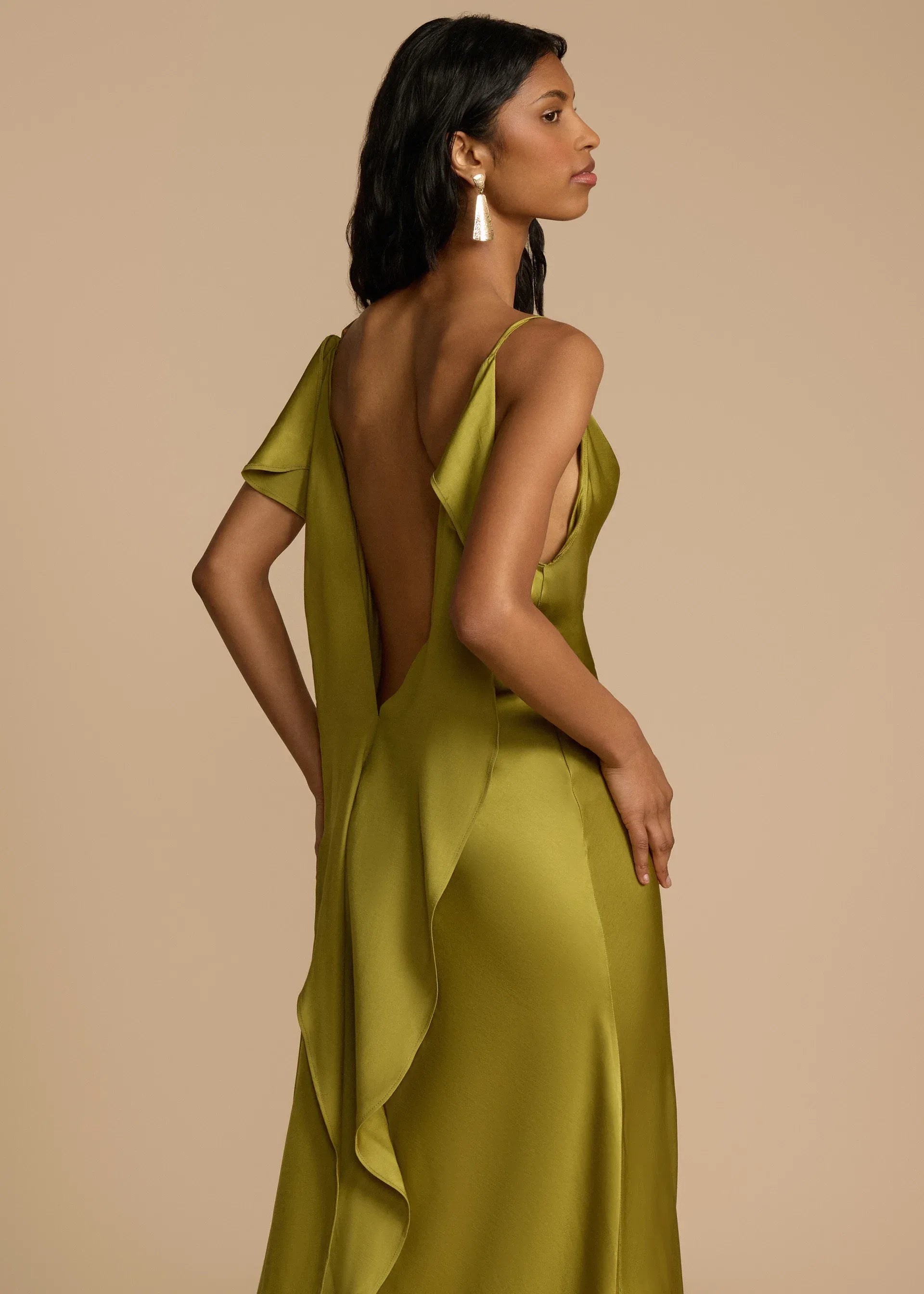 Odessa Satin Backless Maxi Dress