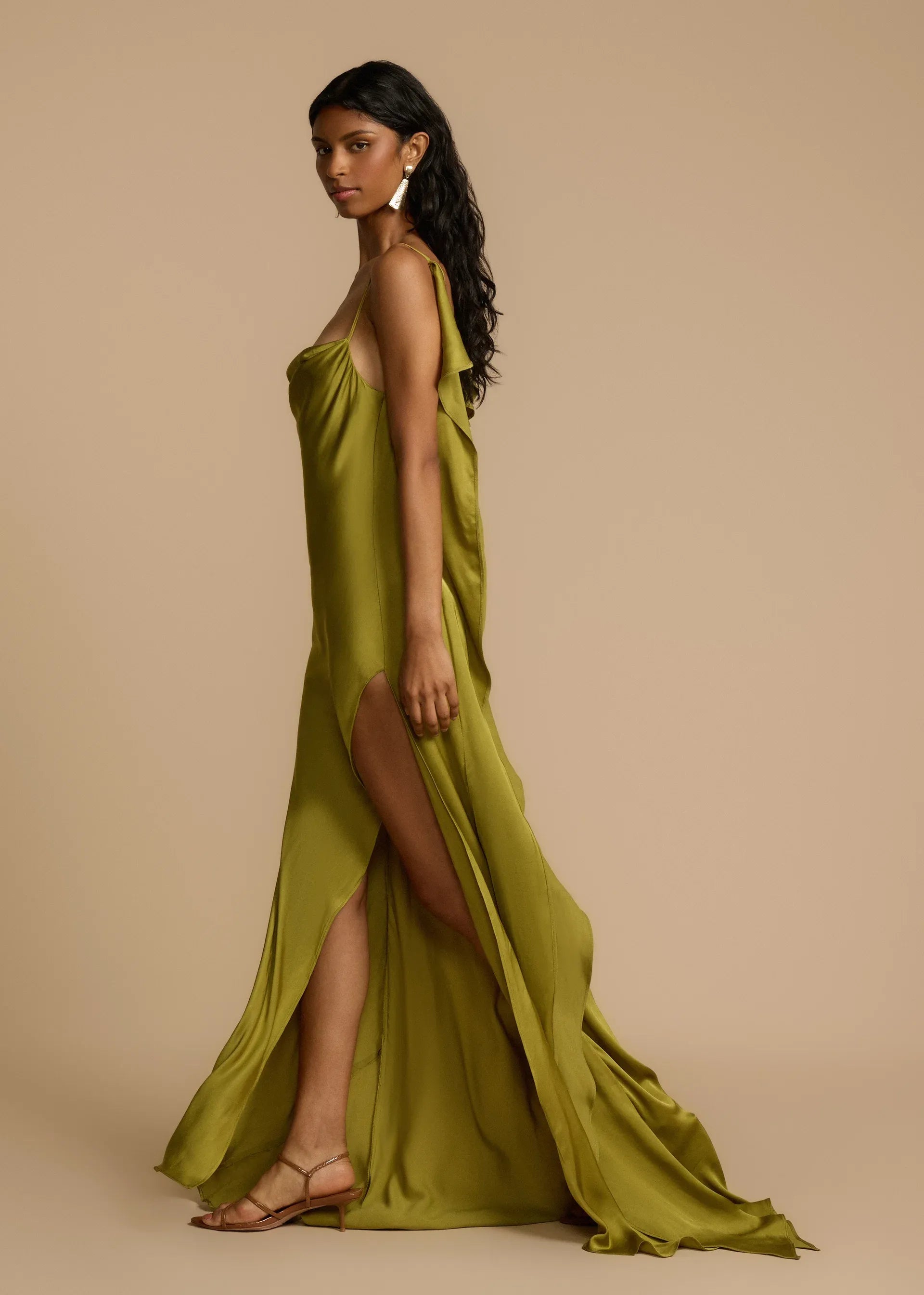Odessa Satin Backless Maxi Dress