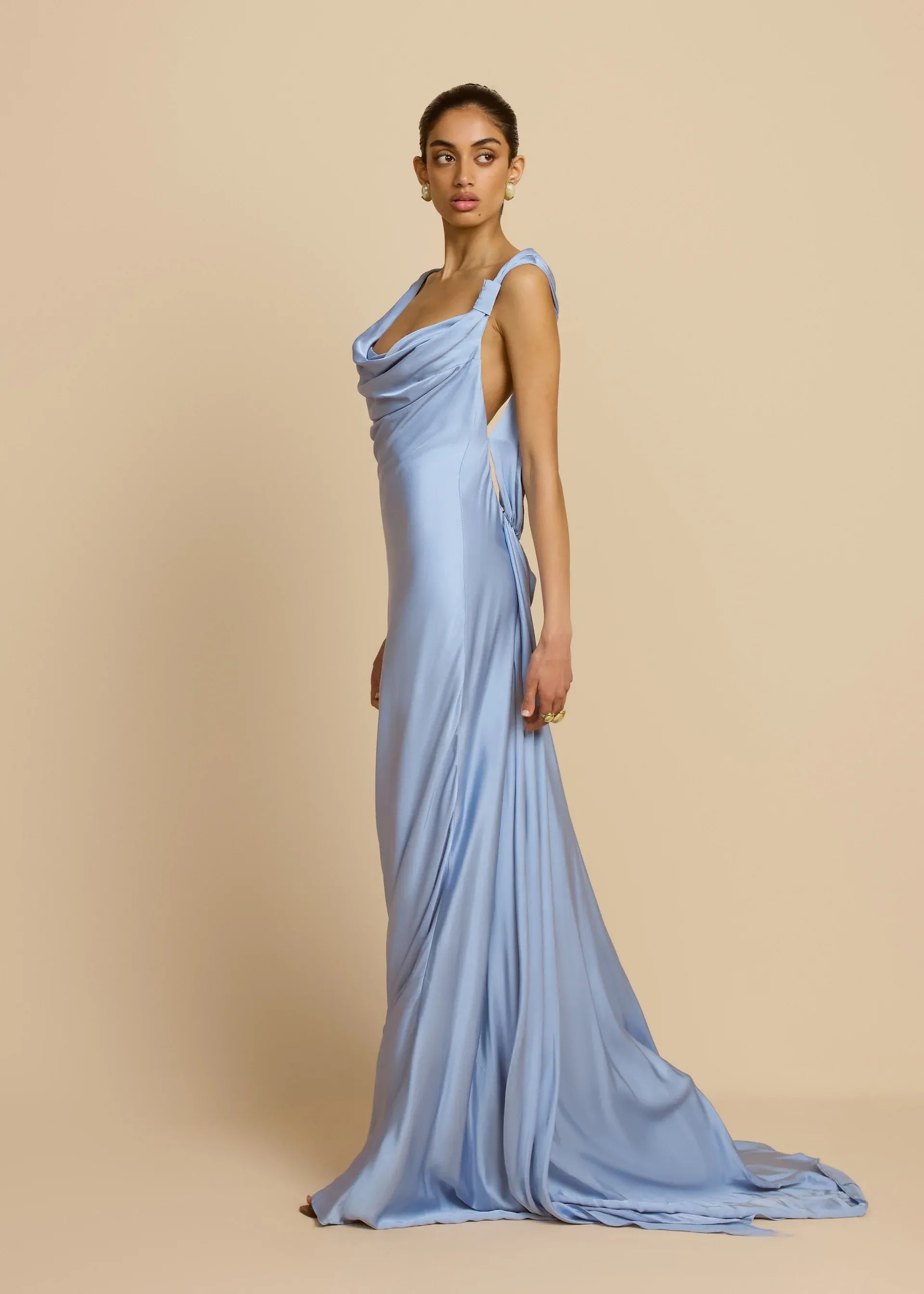 Liquid Satin Backless Slip