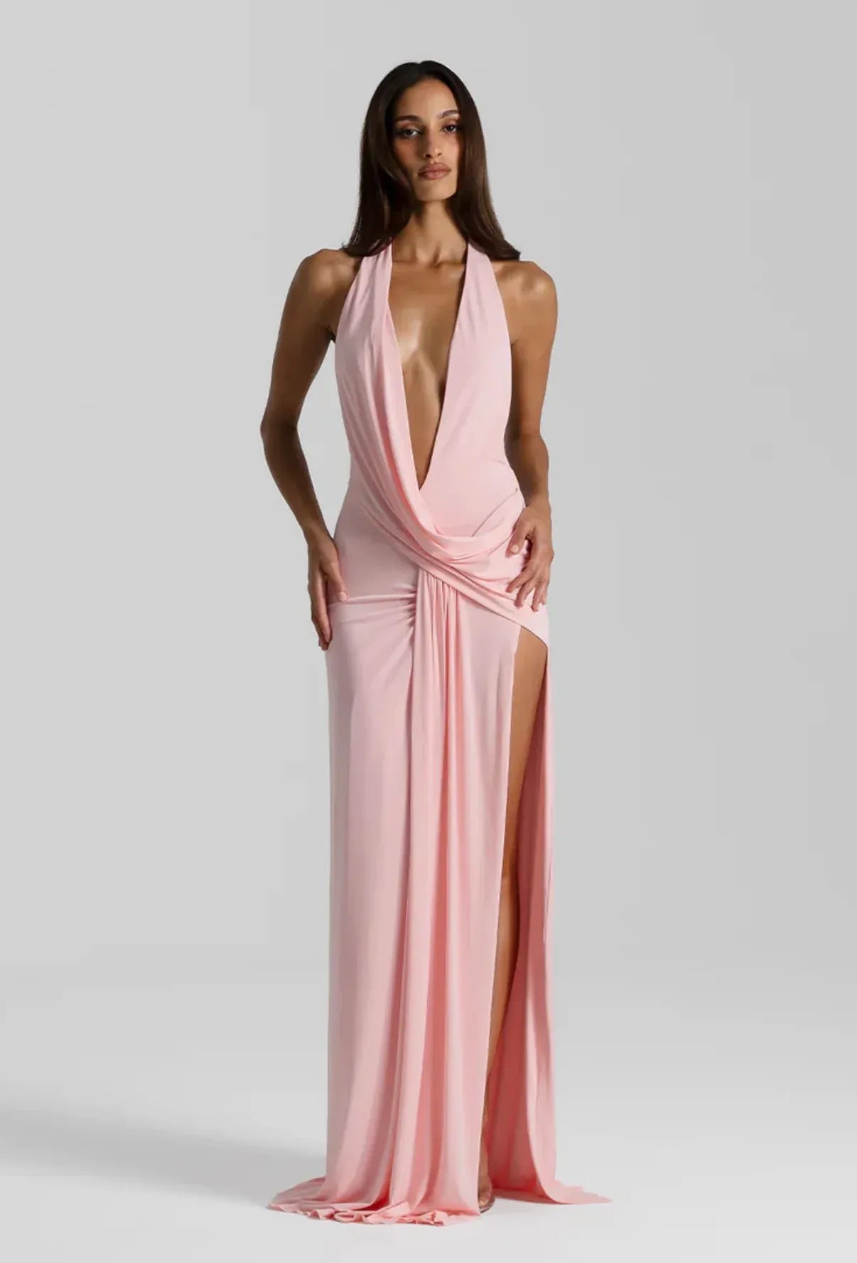 Lace Bodice Contrast Maxi