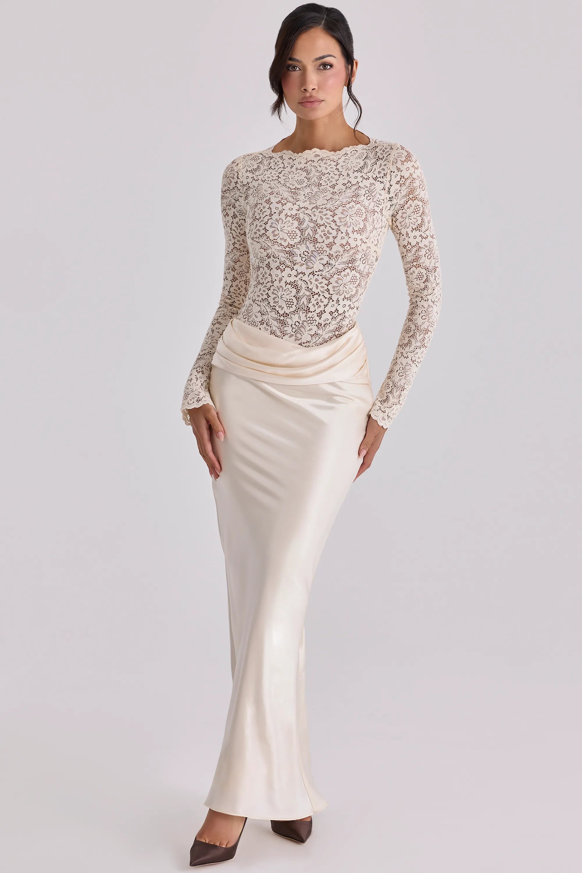 Lace & Satin Elegant Maxi