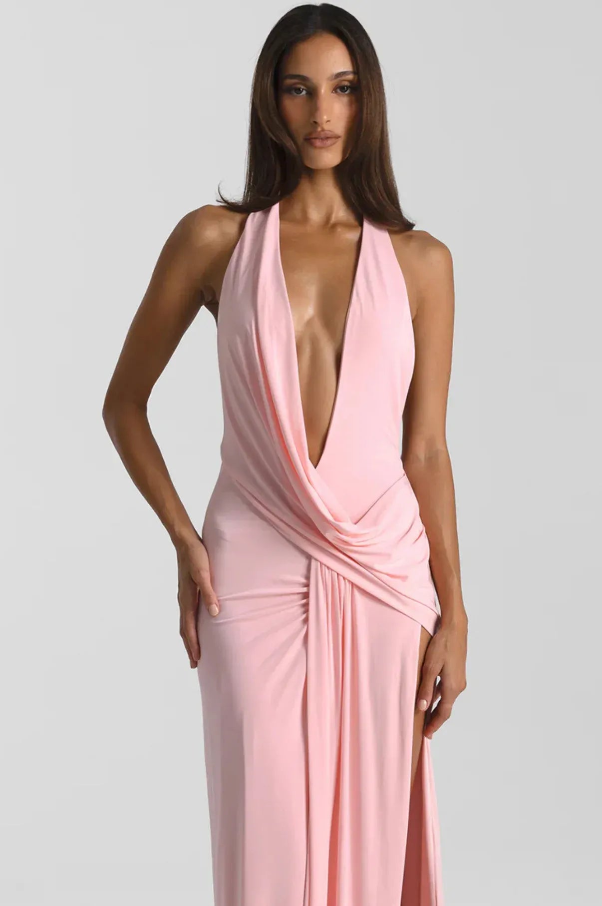 Lace Bodice Contrast Maxi