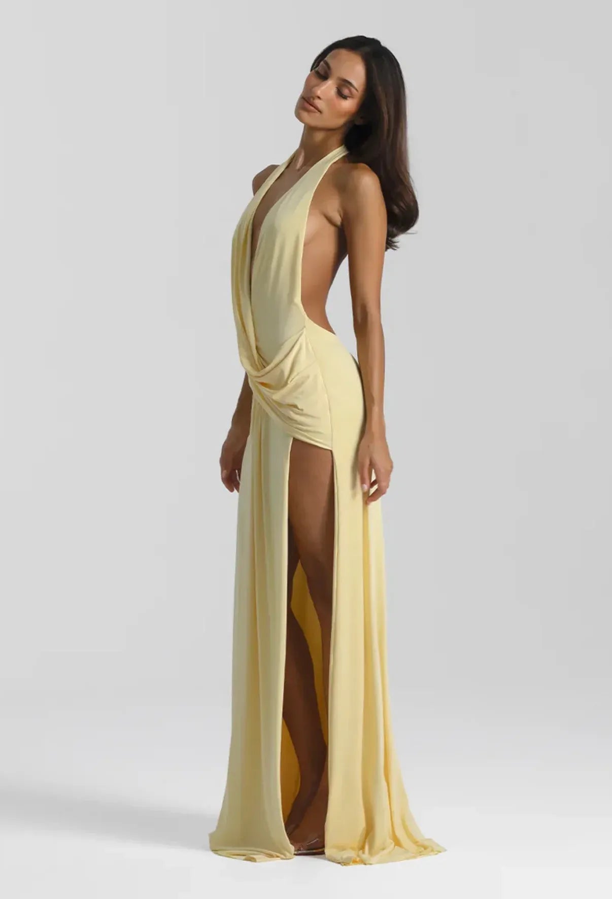 Lace Bodice Contrast Maxi