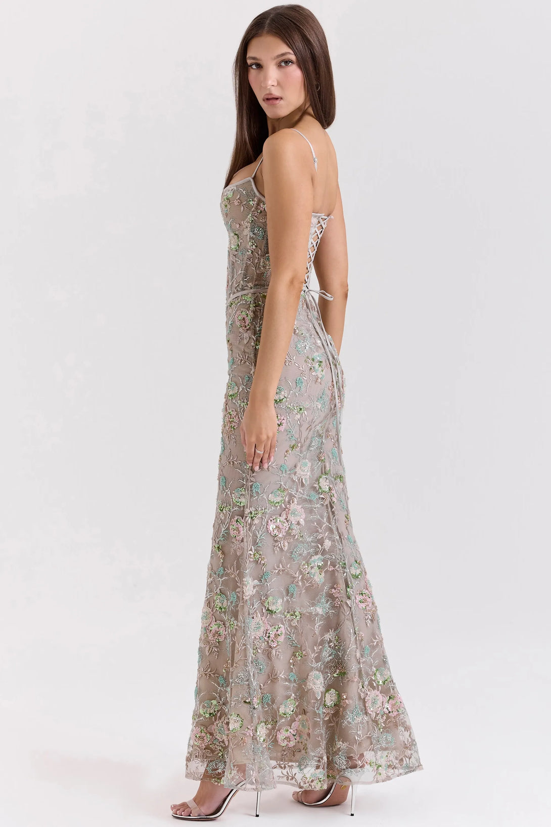 maila lace corset maxi dress Quennell Black Lace Corset Maxi Dress (Archive Sale)