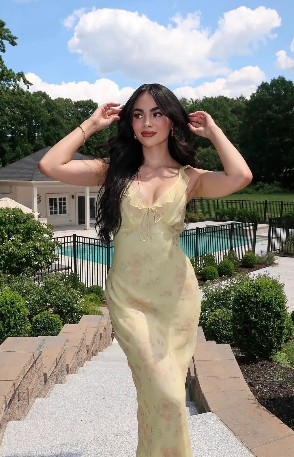 Buttercream Floral Slip Maxi Dress