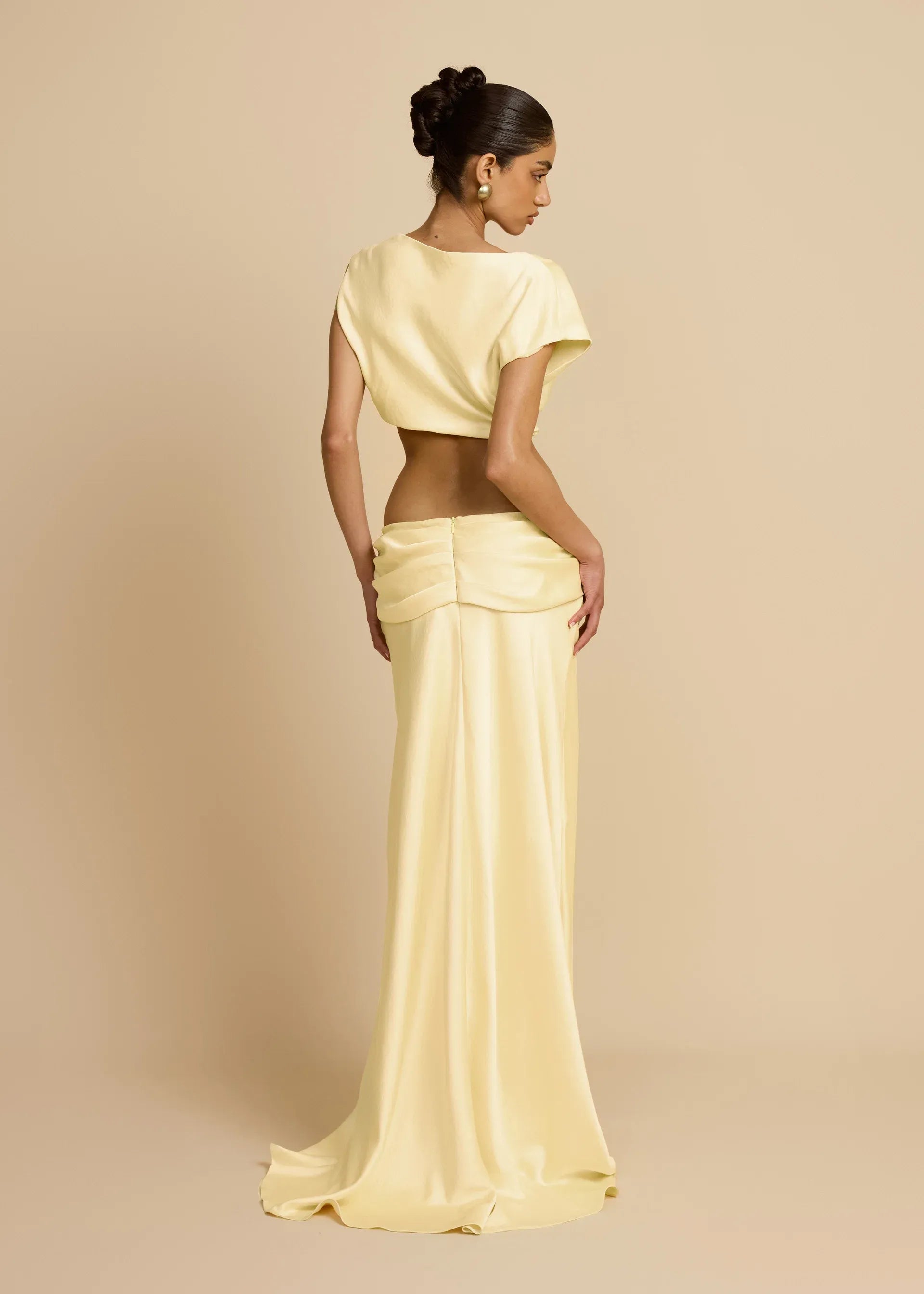 Satin Cowl Maxi Set