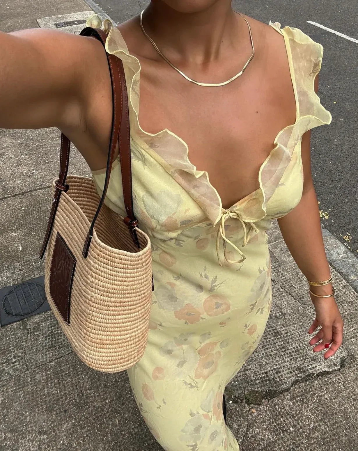 Buttercream Floral Slip Maxi Dress