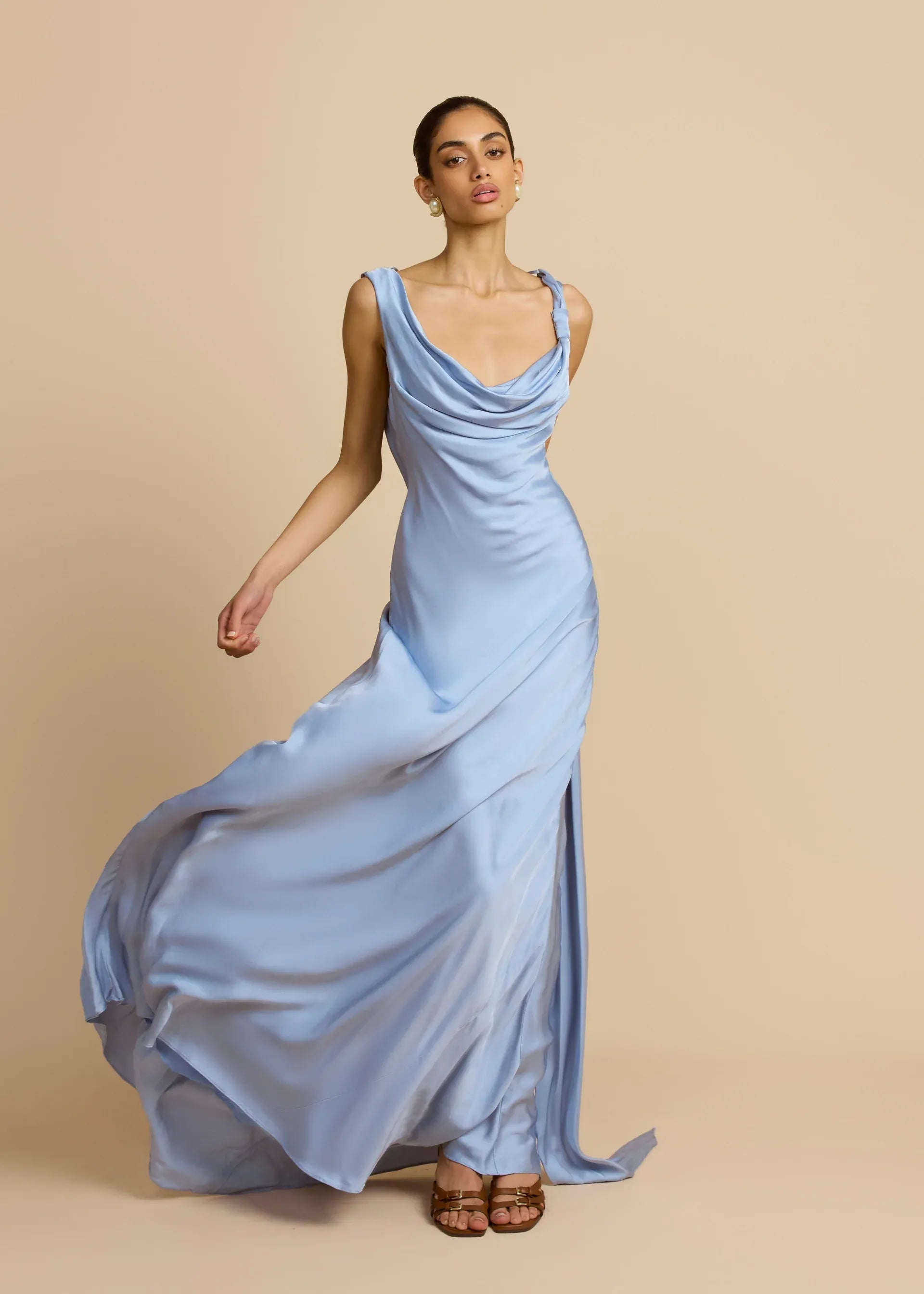 Liquid Satin Backless Slip