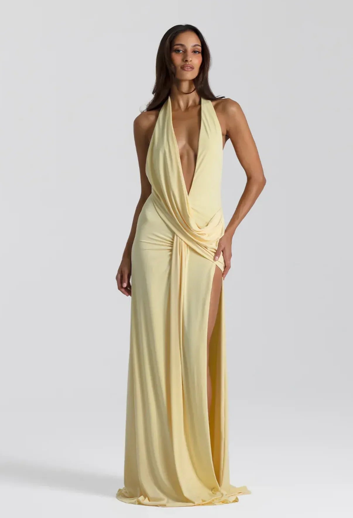 Lace Bodice Contrast Maxi