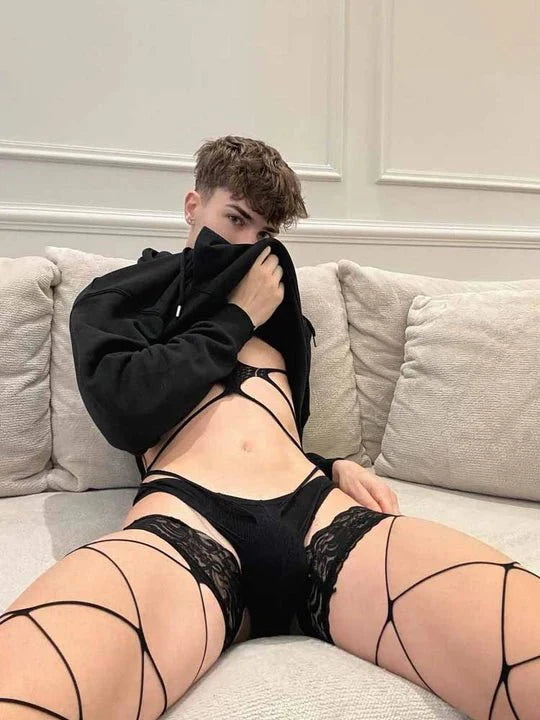 Men's Sexy Lace Pantyhose - CW035 - YDressup