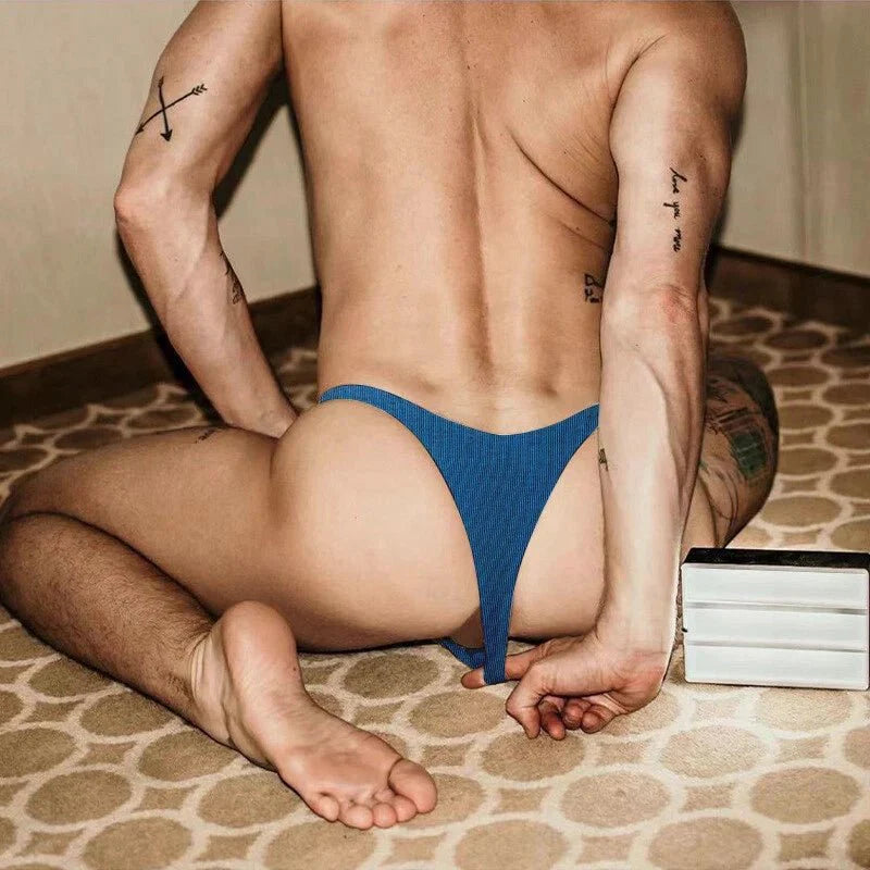 Ultra - Soft Men's Thong with Supportive Pouch - DZK008 - YDressup